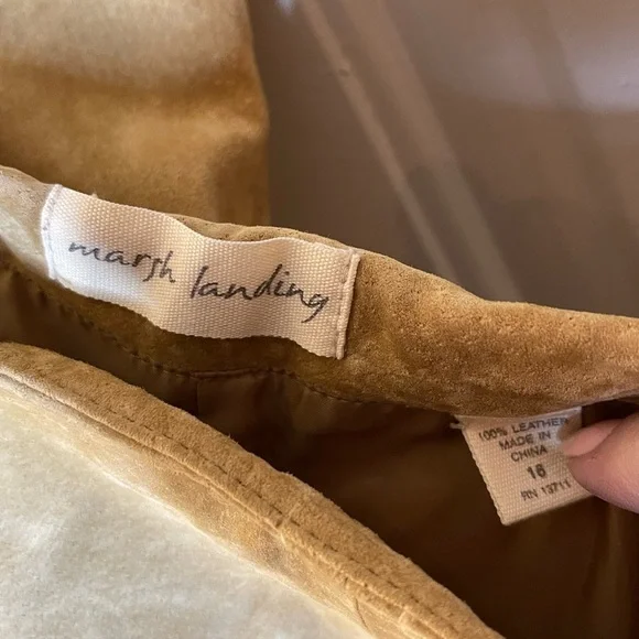 Vintage Marsh Landing 90’s Suede Jacket and Skirt Set - Picture 8 of 11